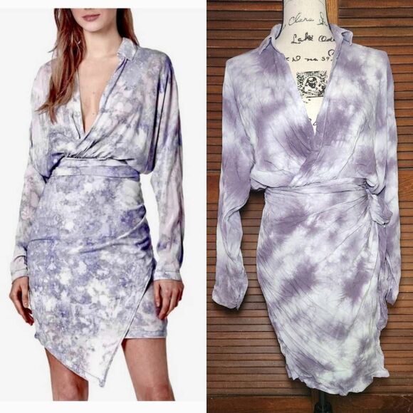 Young Fabulous & Broke Dresses & Skirts - Young Fabulous & Broke Raine Tie Dye Wrap Dress